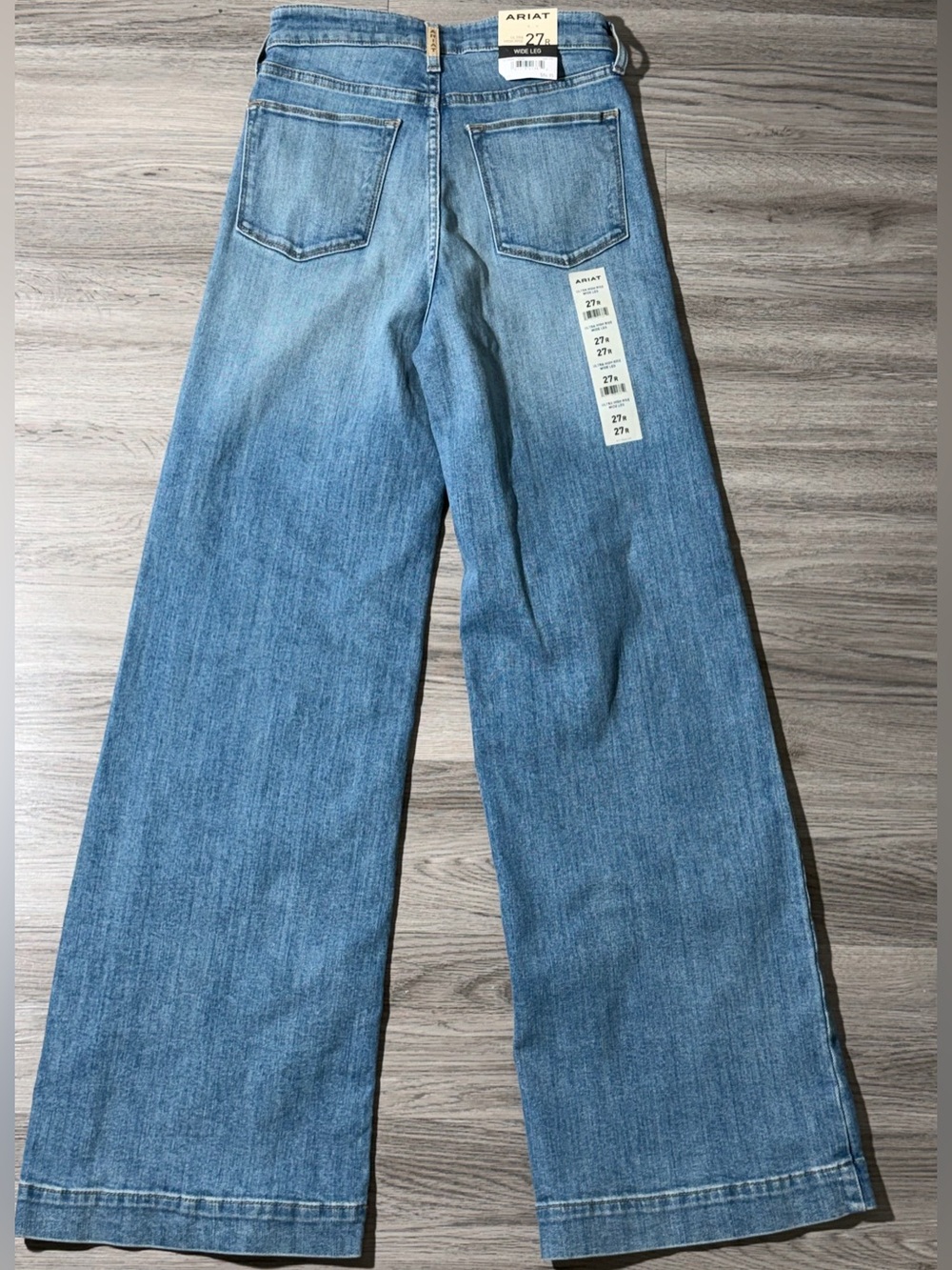 Ariat Real Denim 27R Ultra High Rise Wide Leg Jeans Women’s Light Wash NWT - Picture 12 of 16